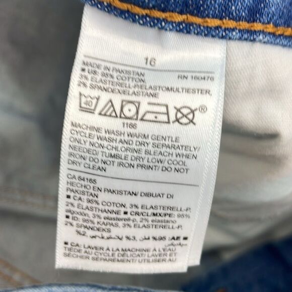 Old Navy Blue Mini Casual Denim Jean distressed skirt size 16 - Picture 11 of 13